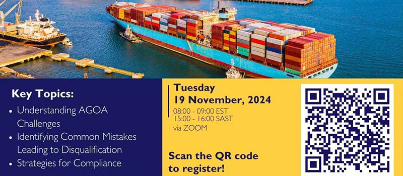 Webinar sur l'AGOA - Erreurs courantes et obstacles à l'entrée sur le marché américain